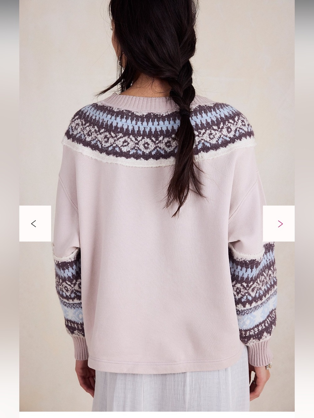 Free people chilly sweatshirt X-large hushed violet combo - Picture 3 of 11